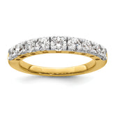 14k 1 carat Lab Grown Diamond VS/SI+ G+ Nine Stone Complete Fashion band